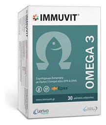 Leriva Pharma Immuvit Omega 3 Ιχθυέλαιο 30 μαλακές κάψουλες