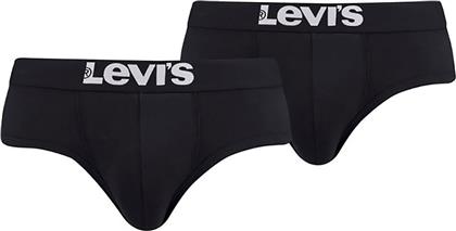 Levi's Ανδρικά Σλιπ Μαύρα Μονόχρωμα 2Pack από το Cosmos Sport