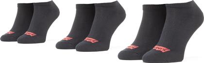 Levi's Ανδρικές Μονόχρωμες Κάλτσες Μαύρες 3Pack