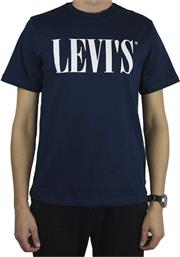 Levi's Relaxed Fit 90's Serif Ανδρικό T-shirt Navy Μπλε με Λογότυπο