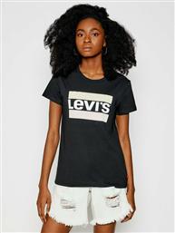 Levi's The Perfect Graphic Γυναικείο Αθλητικό T-shirt Μαύρο