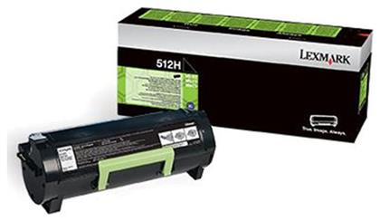 Lexmark 512H Γνήσιο Toner Laser Εκτυπωτή Μαύρο High Capacity Return Program 5000 Σελίδων (51F2H00)