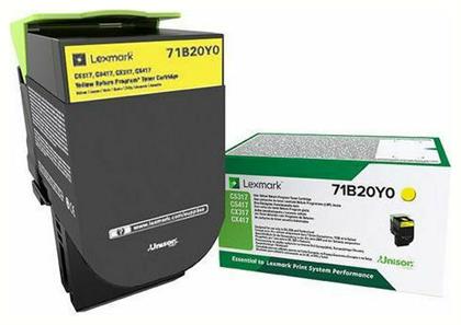 Lexmark 71B20Y0 Toner Laser Εκτυπωτή Κίτρινο Return Program 2300 Σελίδων