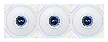 Lian Li UNI FAN TL LCD Case Fan 120mm με RGB Φωτισμό και Σύνδεση 7-Pin 3τμχ Λευκό