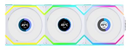 Lian Li UNIFAN SL Wireless LCD Case Fan 120mm 3τμχ Λευκό