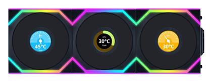 Lian Li UNIFAN SL Wireless LCD Reverse Case Fan 120mm 3τμχ