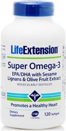 Life Extension Super Omega-3 Ιχθυέλαιο EPA/DHA With Sesame Lignans And Olive Fruit Extract 120 μαλακές κάψουλες