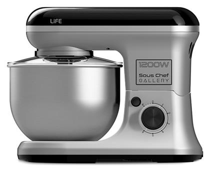 Life Sous Chef Gallery Κουζινομηχανή 1200W με Ανοξείδωτο Κάδο 5lt Black & Silver από το e-shop