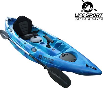 Life Sport Happiness VK-07 Πλαστικό Kayak Θαλάσσης 3 Ατόμων Μπλε από το Plus4u
