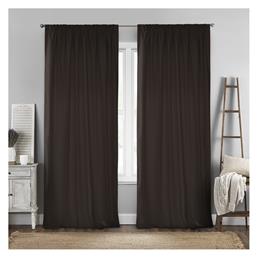 Lino Home Κουρτίνα με Τρέσα Renas Brown 140x280εκ.