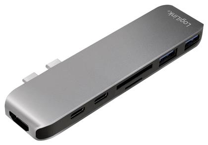 LogiLink Docking Station με Διπλό USB-C DisplayPort 4K PD και συνδεση 2 Οθονών Γκρι (UA0302) από το e-shop