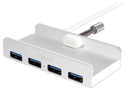 LogiLink USB 3.0 Hub 4 Θυρών με σύνδεση USB-A Ασημί