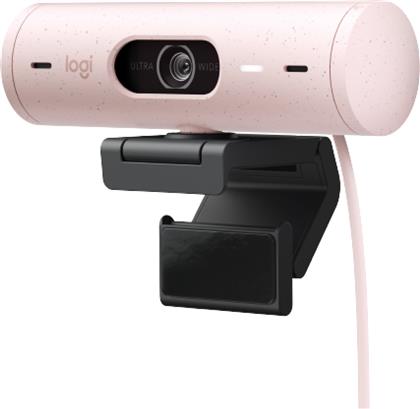 Logitech Brio 500 Web Camera Full HD 1080p με Autofocus Ροζ