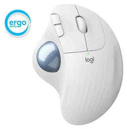 Logitech Ergo M575 Ασύρματο Εργονομικό Bluetooth Ποντίκι Λευκό