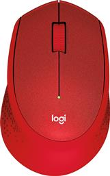 Logitech M330 Silent Plus Ασύρματο Mini Ποντίκι Κόκκινο