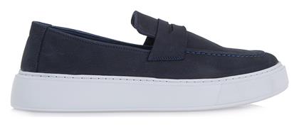 Lorenzo Russo Δερμάτινα Ανδρικά Loafers σε Μπλε Χρώμα