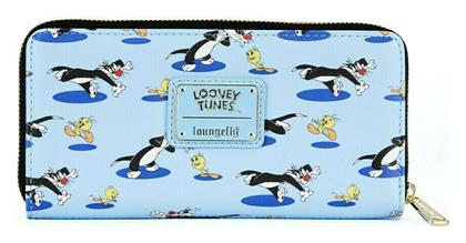 Loungefly Looney Tune Tweety & Sylvester Παιδικό Πορτοφόλι Κερμάτων με Φερμουάρ Looney Tunest Tweety Sylvester Aop Zip LTWA0005