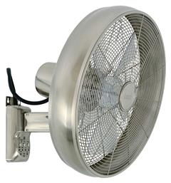 Lucci Air Breeze Wall Fan Ανεμιστήρας Τοίχου 50W Διαμέτρου 41cm με Τηλεχειριστήριο Brushed Chrome