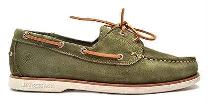 Lumberjack Navigator Suede Ανδρικά Boat Shoes σε Πράσινο Χρώμα από το CasualShoes