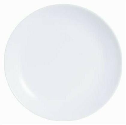 Luminarc Diwali Πιάτο Ρηχό Γυάλινο White με Διάμετρο 25cm