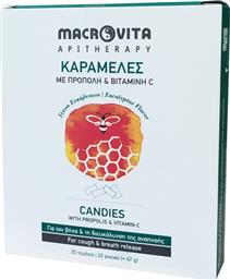 Macrovita Καραμέλες με Πρόπολη & Βιταμίνη C Ευκάλυπτος για το Βήχα 20τμχ από το Pharm24