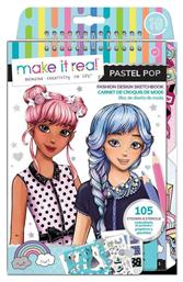 Make It Real Ζωγραφική Fashion Design Sketchbook Pastel Pop για Παιδιά 6+ Ετών από το BlablaToys