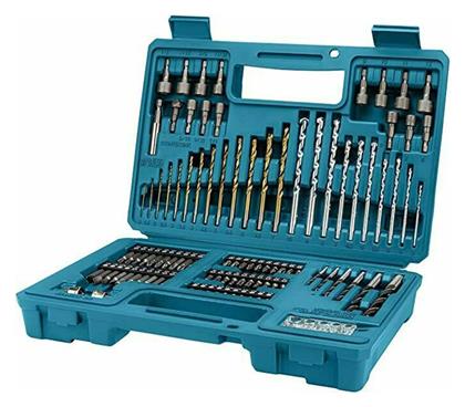 Makita Σετ 102 Τρυπάνια & Μύτες με Κυλινδρικό Στέλεχος για Ξύλο και Γυψοσανίδα