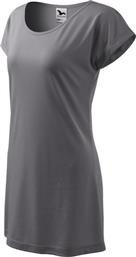 Malfini Καλοκαιρινό Mini T-shirt Φόρεμα Γκρι από το MybrandShoes