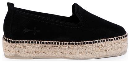 Manebi Hamptons Suede Εσπαντρίγιες Μαύρες