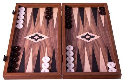 Manopoulos Walnut Replica Χειροποίητο Τάβλι Ξύλινο με Πούλια 48x48cm