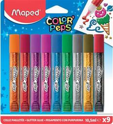 Maped Color'Peps Glitter Κόλλα 10.5ml 9τμχ από το Moustakas Toys