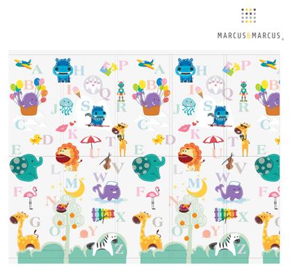Marcus & Marcus Χαλάκι Δραστηριοτήτων ABC Playmat Λευκό για Νεογέννητα (MxΠxΥ) 200x150x1cm