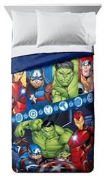 Marvel Παιδικό Πάπλωμα Μονό με Γέμιση Microfiber Blue 160x240εκ.