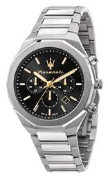 Maserati Stile Ρολόι Μπαταρίας με Μεταλλικό Μπρασελέ