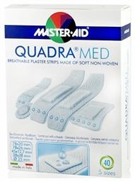 Master Aid Αυτοκόλλητα Επιθέματα Quadra Med 5 Μεγέθη 40τμχ