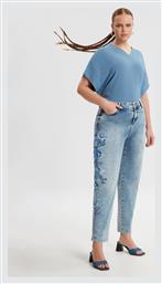 Mat Fashion Ψηλόμεσο Γυναικείο Jean Παντελόνι Mom Fit από το Mat fashion