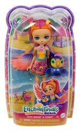 Mattel Enchantimals Enchantimals Sunshine Beach - Trippi Toucan and Canopy Doll with Pet για 3+ Ετών