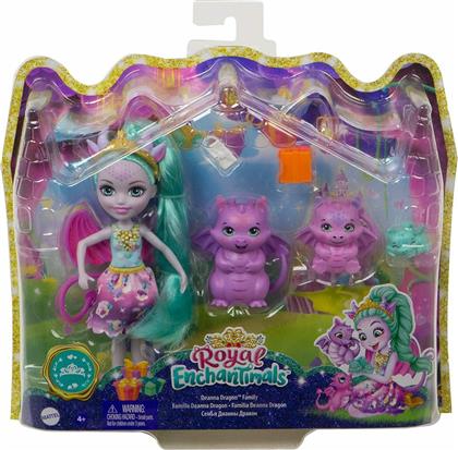 Mattel Enchantimals Royals Κούκλα Deanna & Οικογένεια Δράκοι για 4+ Ετών από το Plus4u