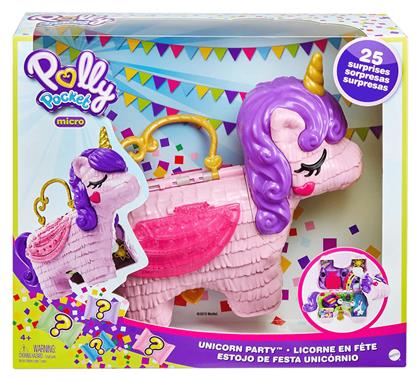 Mattel Παιχνίδι Μινιατούρα Polly Pocket Μονόκερος Πινιάτα για 4+ Ετών 36εκ.