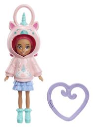 Mattel Παιχνίδι Μινιατούρα Polly Pocket Unicorn 7.6εκ. Hoodie Buddy - Unicorn Doll