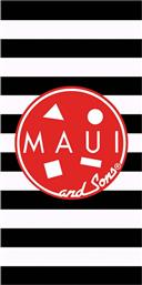 Maui & Sons Striped Cookie Παιδική Πετσέτα Θαλάσσης Μαύρη 150x75εκ. από το Spitishop