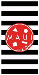 Maui & Sons Striped Cookie Παιδική Πετσέτα Θαλάσσης Μαύρη 150x75εκ. από το Katoikein