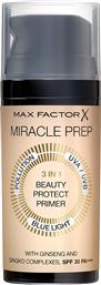 Max Factor Miracle Prep Primer Προσώπου σε Κρεμώδη Μορφή με 30SPF 3 in 1 Beauty Protect 30ml από το Attica The Department Store