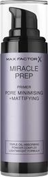 Max Factor Miracle Prep Primer Προσώπου σε Κρεμώδη Μορφή Pore Minimising 30ml