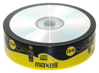 Maxell Εγγράψιμα CD-R 52x 700MB Cake Box 25τμχ