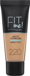 Maybelline Fit Me Matte + Poreless Liquid Make Up 220 Natural Beige 30ml από το Pharm24