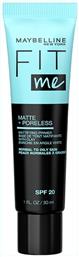 Maybelline Fit Me Primer Προσώπου σε Κρεμώδη Μορφή με 20SPF Matte & Poreless 30ml από το Plus4u