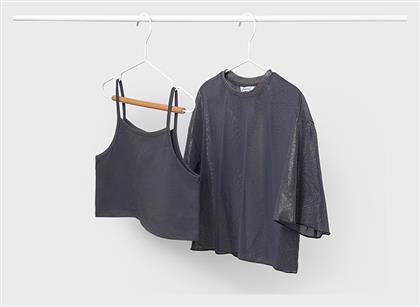 Mayoral Σετ Παιδικά Crop Top Ανθρακί