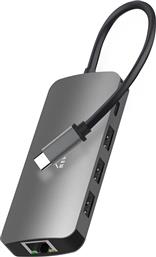 Media-Tech USB-C Docking Station με HDMI 4K PD Ethernet Γκρι (MT5044) από το Public
