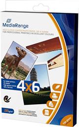 MediaRange Φωτογραφικό Χαρτί High Glossy A6 (10x15) 220gr/m² για Εκτυπωτές Inkjet 50 Φύλλα